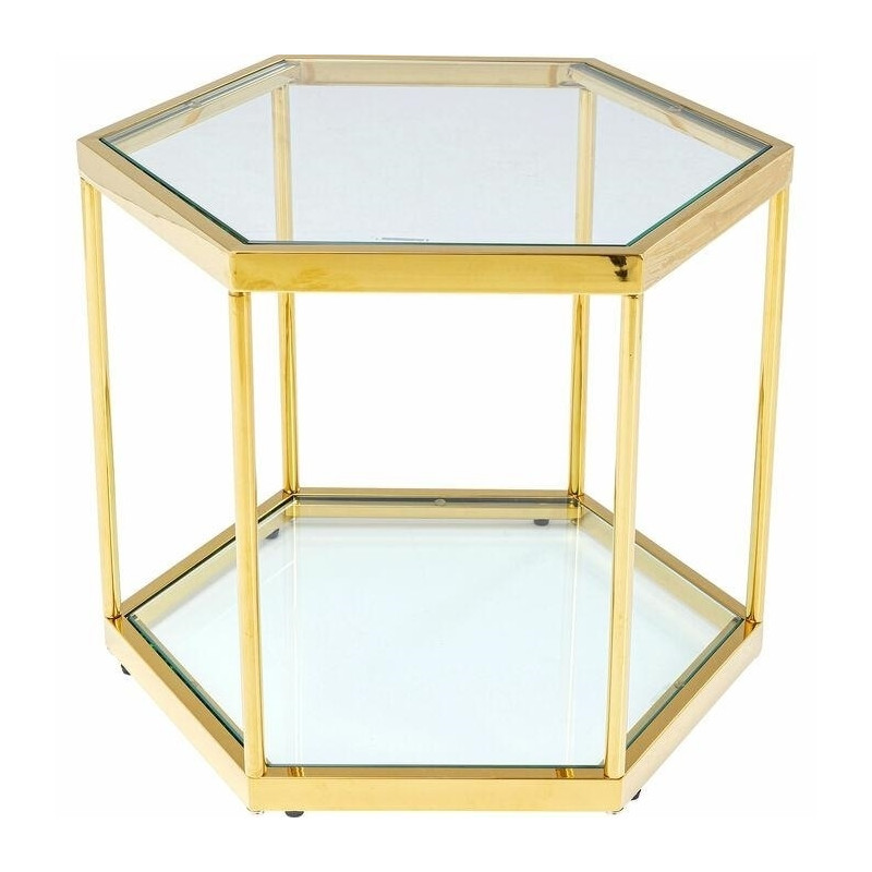 85027KARE stolik kawowy COMB GOLD 45 złoty King Home