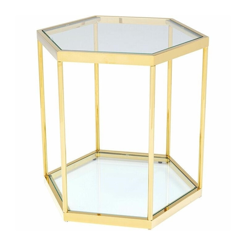 85029KARE stolik COMB GOLD 55 złoty King Home
