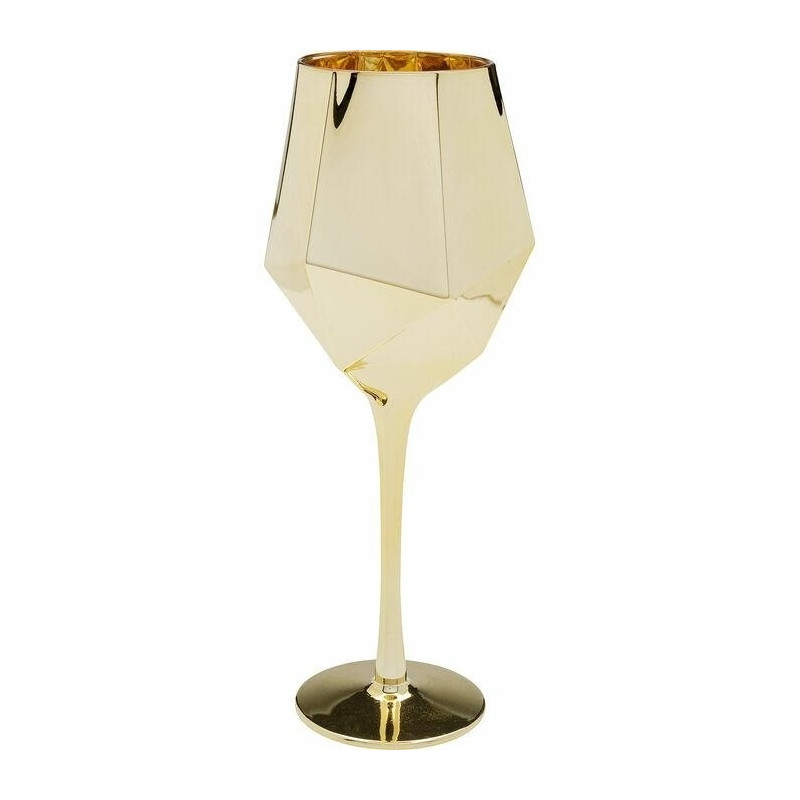 57343KARE komplet 4 kieliszków do wina         DIAMOND 660 ml złoty King Home