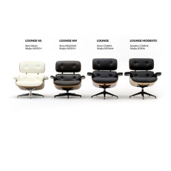 T066F.BLACK Fotel LOUNGE HM PREMIUM SZEROKI czarny - orzech King Home