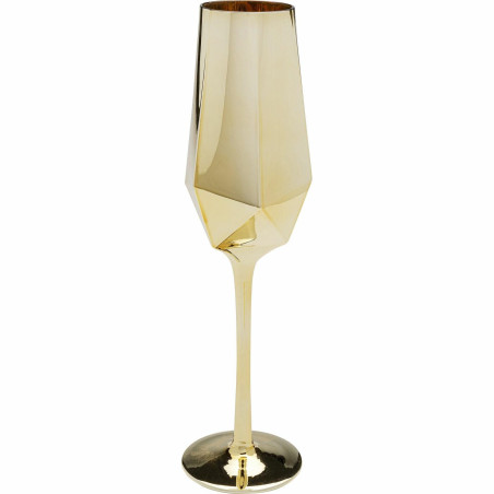 57344KARE komplet 4 kieliszków do szampana     DIAMOND 365 ml złoty King Home