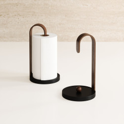 1022358-048UMBRA stojak na ręcznik papierowy         BELLWOOD czarny/orzech King Home