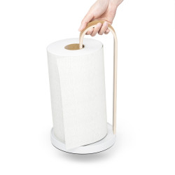 1022358-668UMBRA stojak na ręcznik papierowy         BELLWOOD biały/naturalny King Home