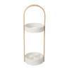 320240-668UMBRA stojak na parasolki BELLWOOD biało naturalny King Home