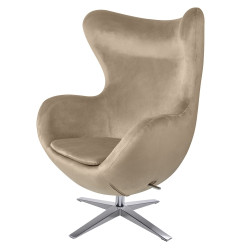 HE-066.KHAKI.09 Fotel EGG SZEROKI VELVET khaki King Home