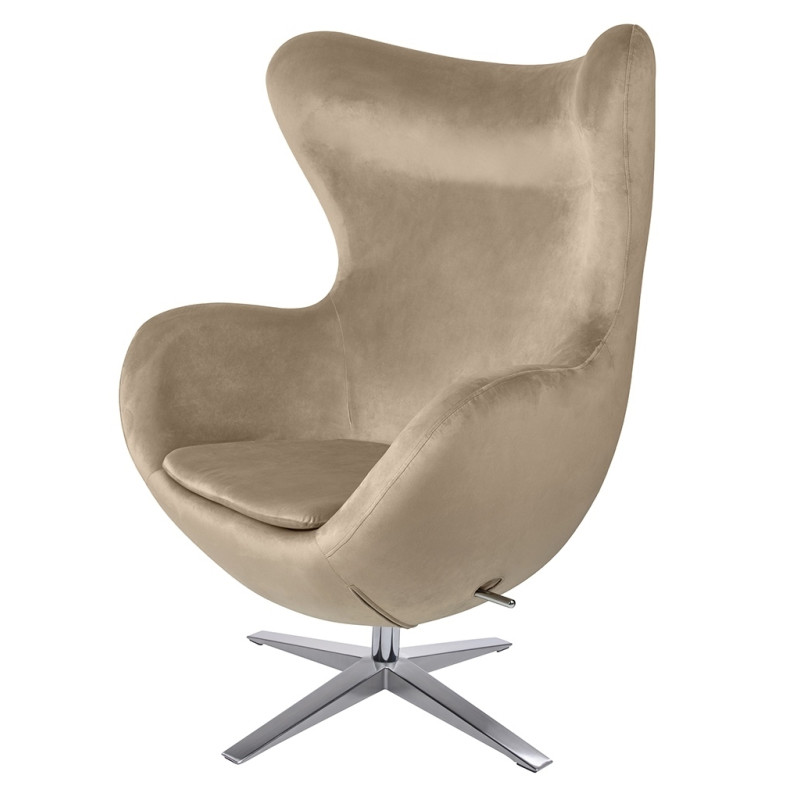 HE-066.KHAKI.09 Fotel EGG SZEROKI VELVET khaki King Home
