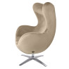 HE-066.KHAKI.09 Fotel EGG SZEROKI VELVET khaki King Home