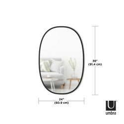 1006044-040UMBRA lustro wiszące HUB 61 x 91 cm czarne King Home