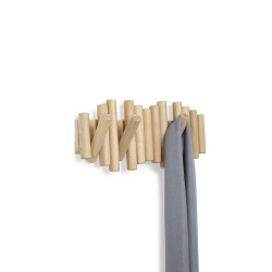 1011471-390UMBRA wieszak na ubrania PICKET RAIL naturalny King Home