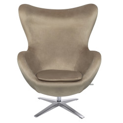 HE-066.KHAKI.09 Fotel EGG SZEROKI VELVET khaki King Home