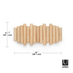 1011471-390UMBRA wieszak na ubrania PICKET RAIL naturalny King Home