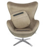 HE-066.KHAKI.09 Fotel EGG SZEROKI VELVET khaki King Home