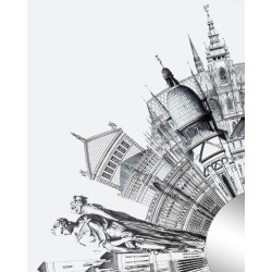 KH1501100258Obraz CRAZY WORLD 180x180 cm King Home