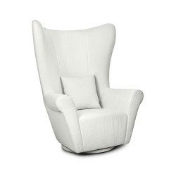 MM001501100349MaMaison fotel obrotowy GROSDOS biały /   chenille King Home