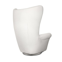 MM001501100349MaMaison fotel obrotowy GROSDOS biały /   chenille King Home