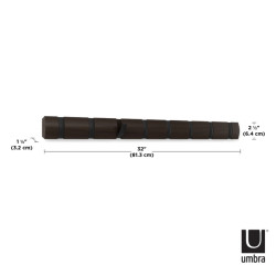 318858-048UMBRA wieszak na ubrania FLIP 8 czarny orzech King Home