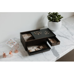 290245-048UMBRA pojemnik na biżuterię STOWIT -czarny,orzech King Home