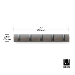 318850-1045UMBRA wieszak na ubrania FLIP 5 szary King Home