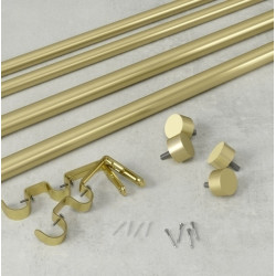 1014557-104UMBRA podwójny karnisz  CAPPA 91 - 168 cm złoty King Home