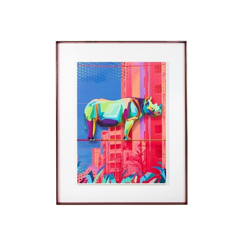 KH1501100255Obraz RHINO IN THE CITY 88x110 cm King Home