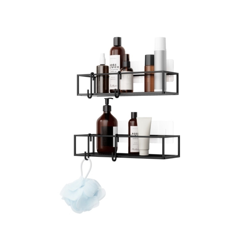 1018615-040UMBRA zestaw 2 półek prysznicowych        CUBIKO czarny King Home