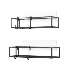 1018615-040UMBRA zestaw 2 półek prysznicowych        CUBIKO czarny King Home