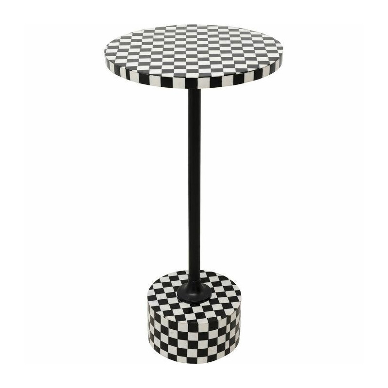 86569KARE stolik DOMERO CHESS 25 biało-czarny King Home