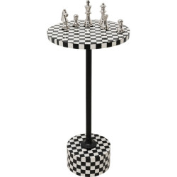 86569KARE stolik DOMERO CHESS 25 biało-czarny King Home