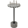 86569KARE stolik DOMERO CHESS 25 biało-czarny King Home