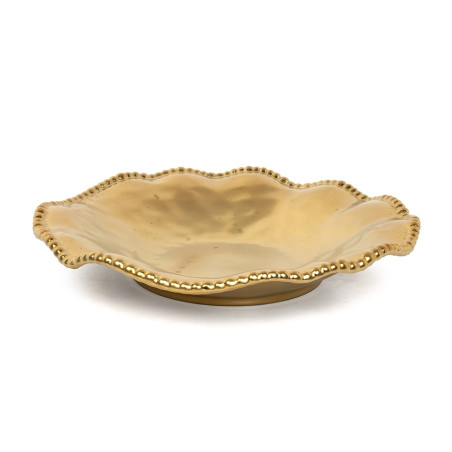 60498KARE komplet 2 półmisków BELL 36 cm       złoty King Home