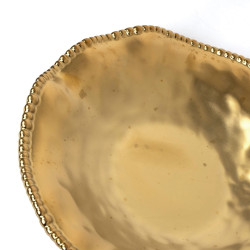 60498KARE komplet 2 półmisków BELL 36 cm       złoty King Home