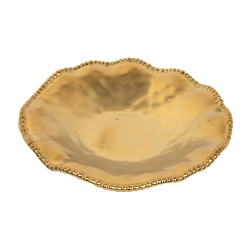 60498KARE komplet 2 półmisków BELL 36 cm       złoty King Home