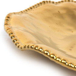 60498KARE komplet 2 półmisków BELL 36 cm       złoty King Home