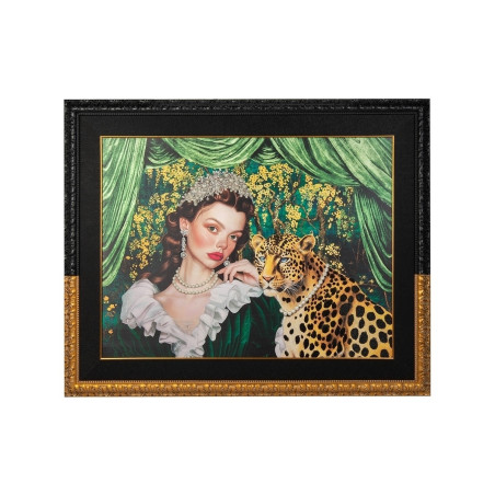 KH1501100250Obraz PEARLS LEOPARD 150x120 cm King Home