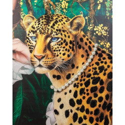 KH1501100250Obraz PEARLS LEOPARD 150x120 cm King Home