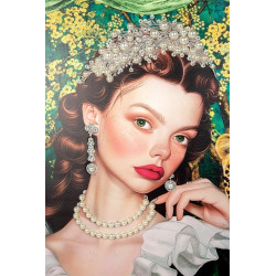 KH1501100250Obraz PEARLS LEOPARD 150x120 cm King Home