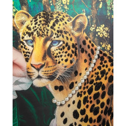 KH1501100250Obraz PEARLS LEOPARD 150x120 cm King Home