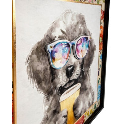 KH1501100281Obraz COFFEE DOG 100x100 cm King Home