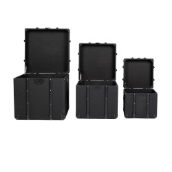 87913KARE zestaw skrzyń VOYAGE czarny King Home