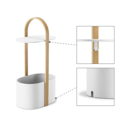 1013760-668UMBRA stolik kawowy BELLWOOD biały naturalny King Home