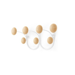 1018114-668UMBRA wieszak na ubarnia DOTSY 7  biało naturalny King Home