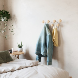 1018114-668UMBRA wieszak na ubarnia DOTSY 7  biało naturalny King Home