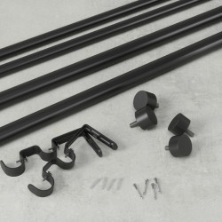 1014401-111UMBRA podwójny karnisz CAPPA 168 305 cm szczotkowana czerń King Home