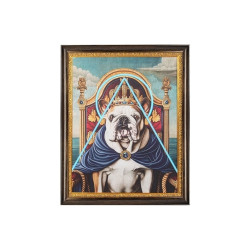 KH1501100246Obraz NEON BULLDOG 80x100 cm King Home