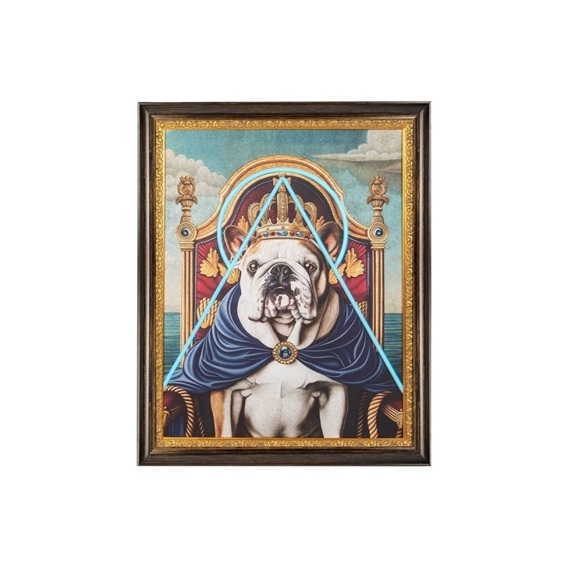 KH1501100246Obraz NEON BULLDOG 80x100 cm King Home