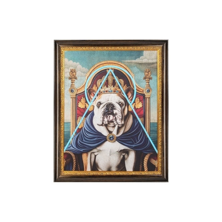 KH1501100246Obraz NEON BULLDOG 80x100 cm King Home