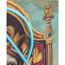 KH1501100246Obraz NEON BULLDOG 80x100 cm King Home