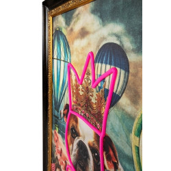 KH1501100247Obraz NEON BULLDOG BALOON 80x100 cm King Home
