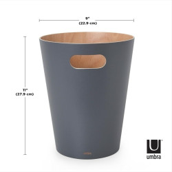 082780-618UMBRA kosz na śmieci WOODROW - charcoal King Home