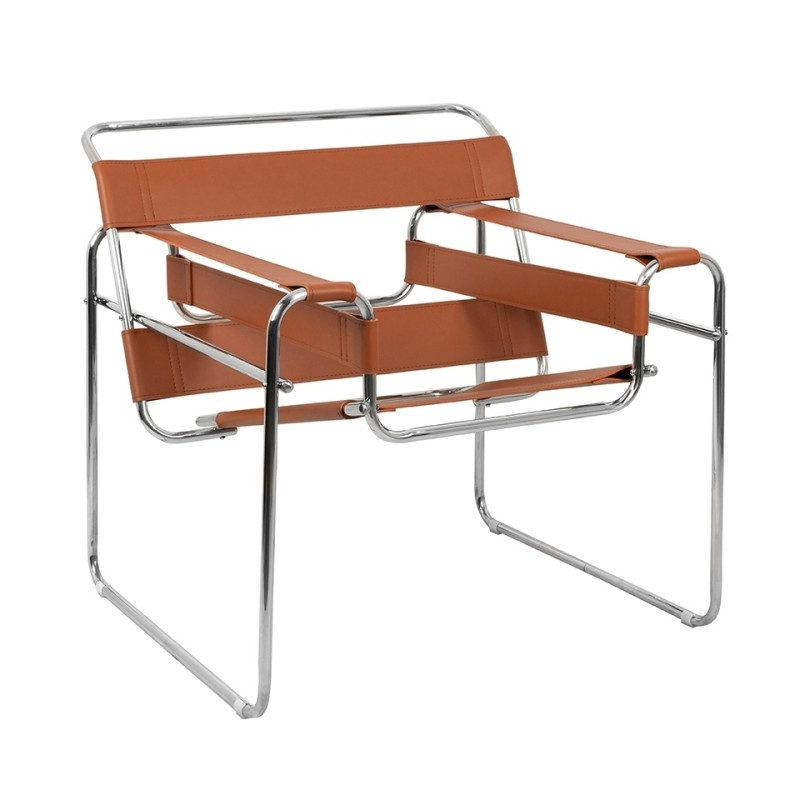 KH1501100293Fotel IVAN brązowy - ekoskóra King Home